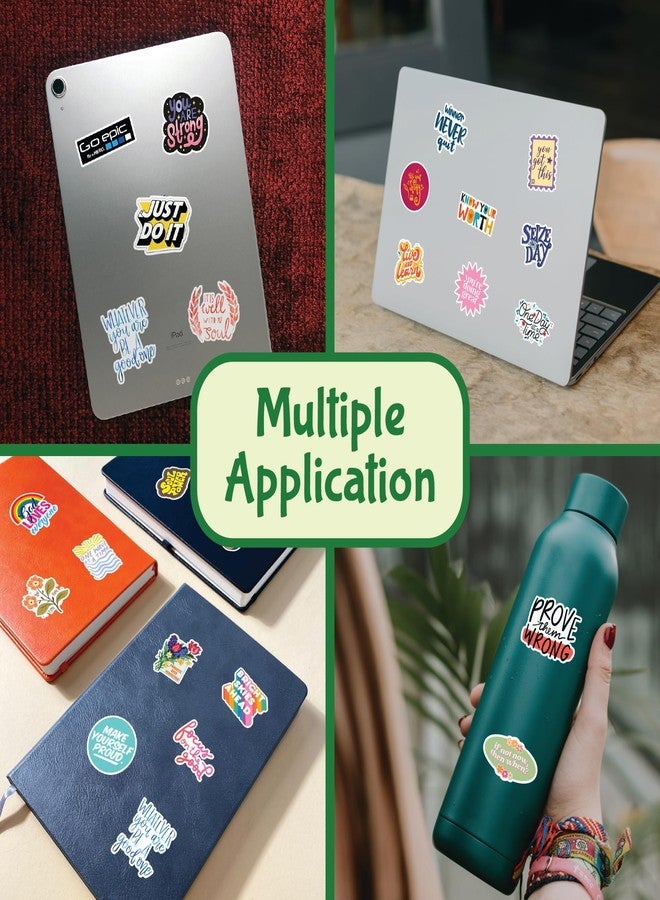 CodersParadise - Pack of 250+ Motivation Inspiration Stickers for Laptop - Waterproof Residue Free Positive Words Motivational Inspirational Quote Sticker - Image 2